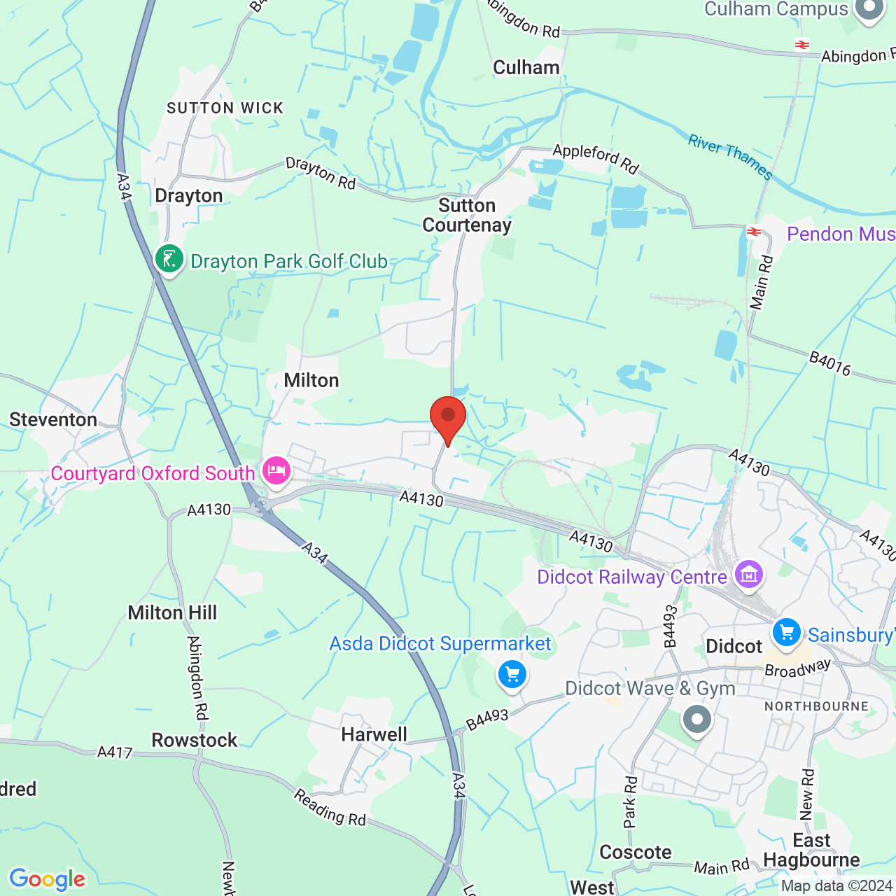 Map displaying vacancy location