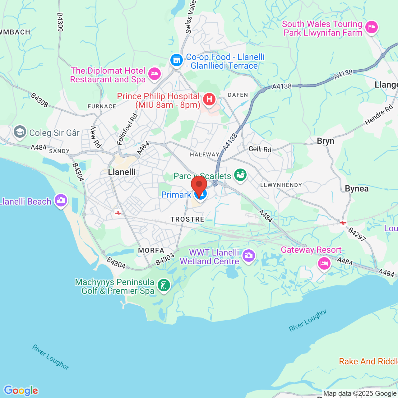 Map displaying vacancy location