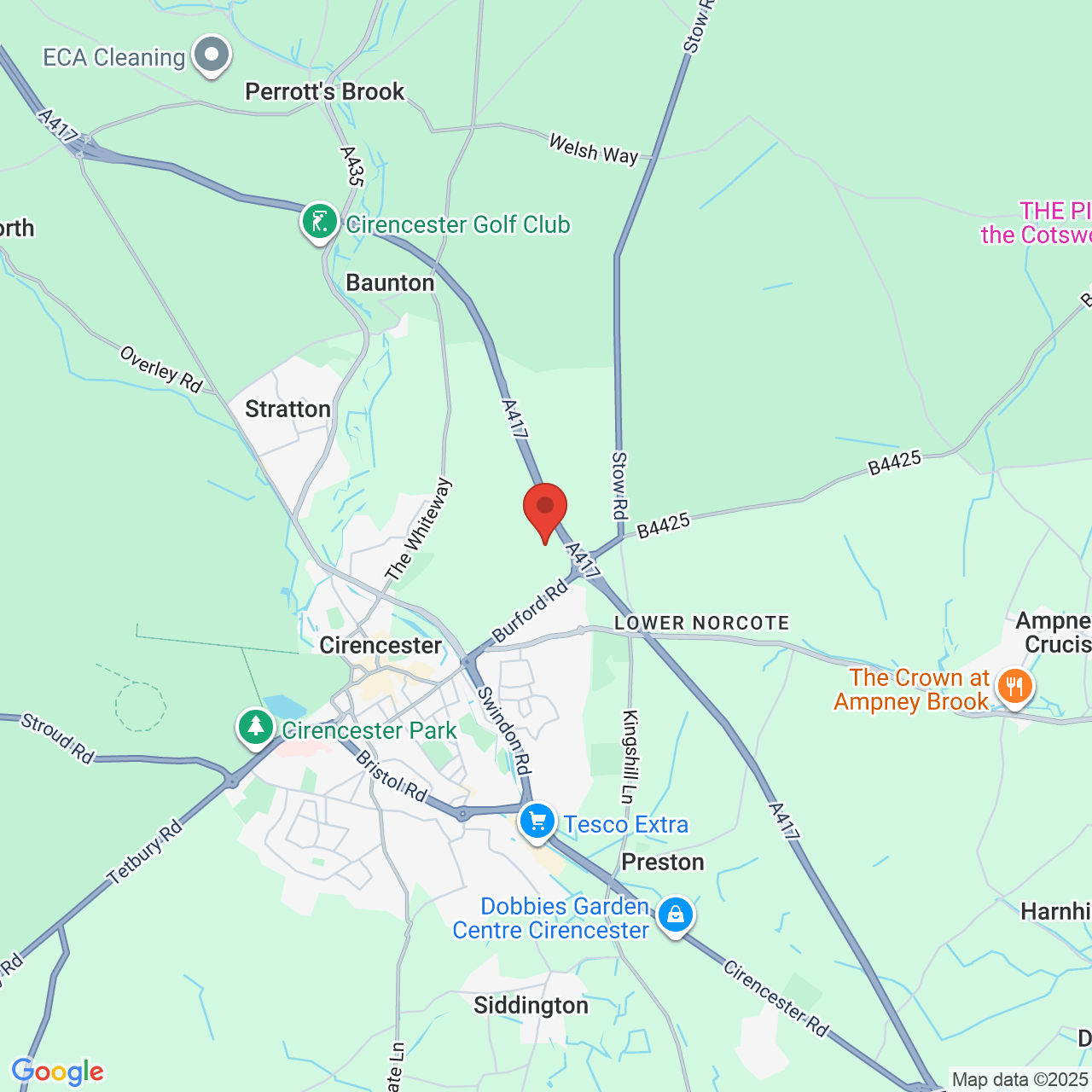 Map displaying vacancy location