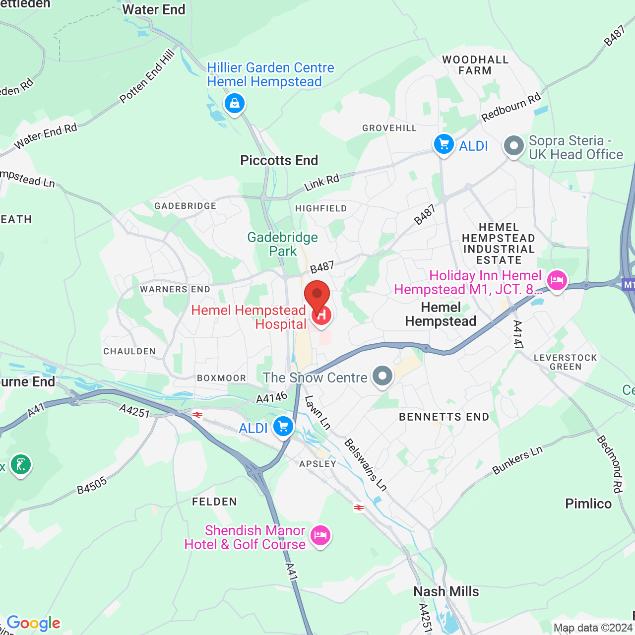 Map displaying vacancy location