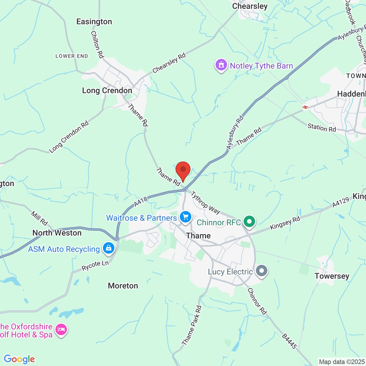 Map displaying vacancy location