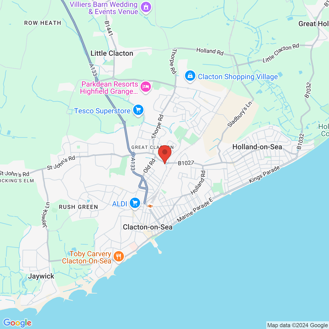 Map displaying vacancy location