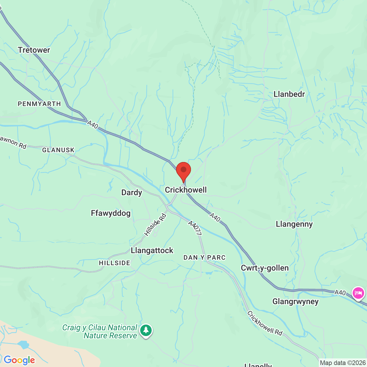 Map displaying vacancy location