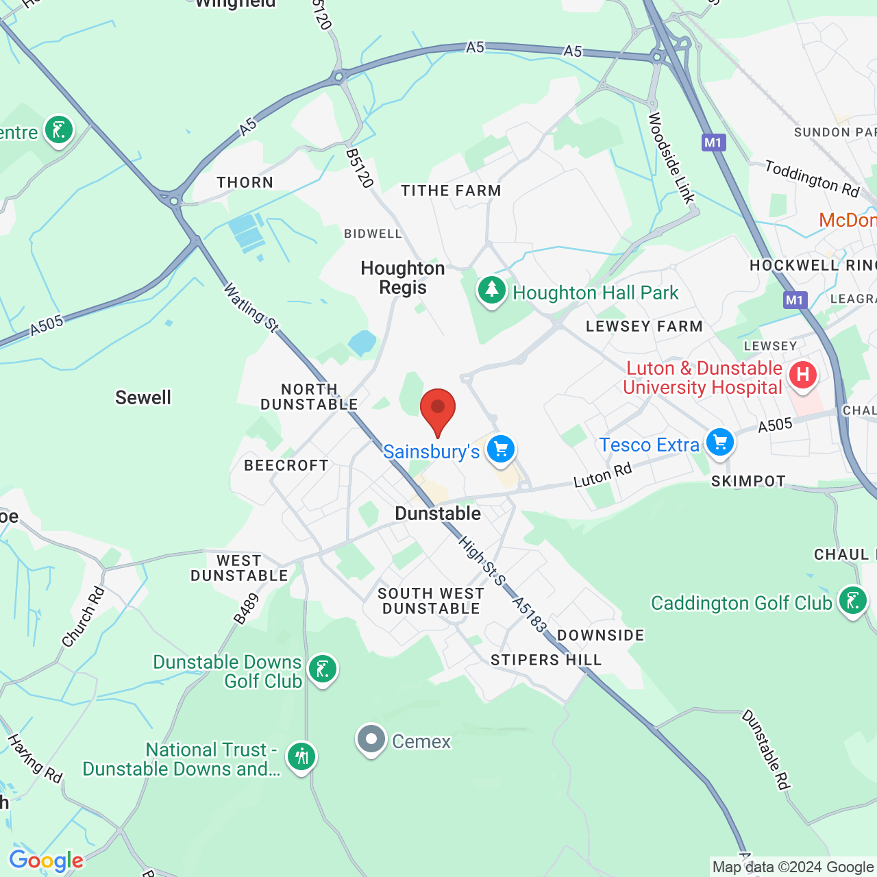 Map displaying vacancy location