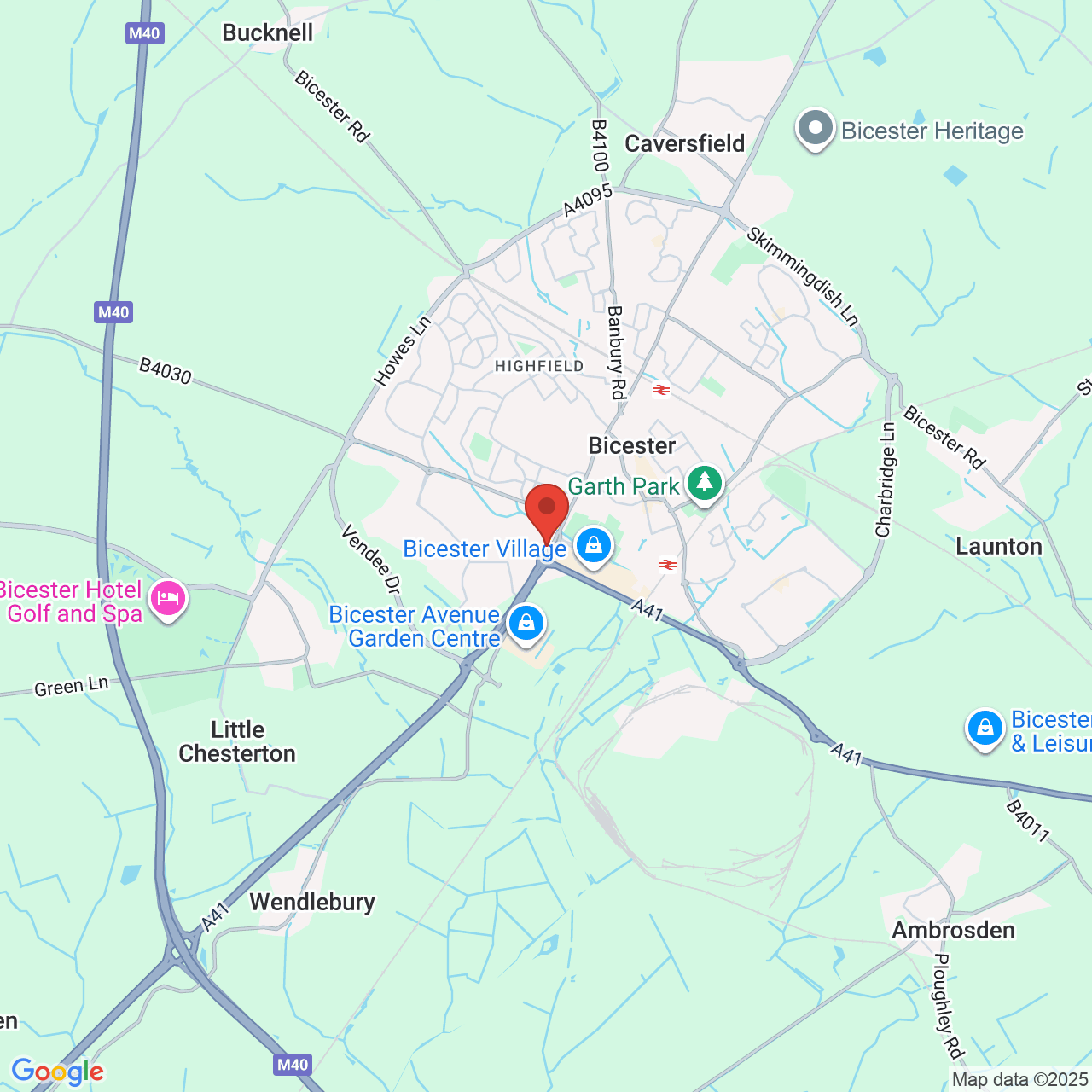 Map displaying vacancy location