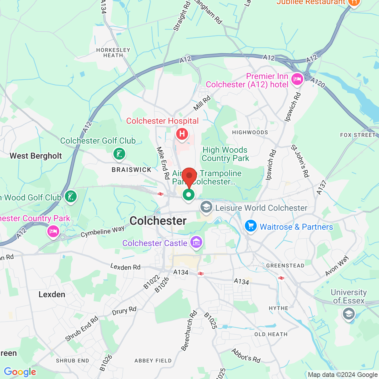 Map displaying vacancy location