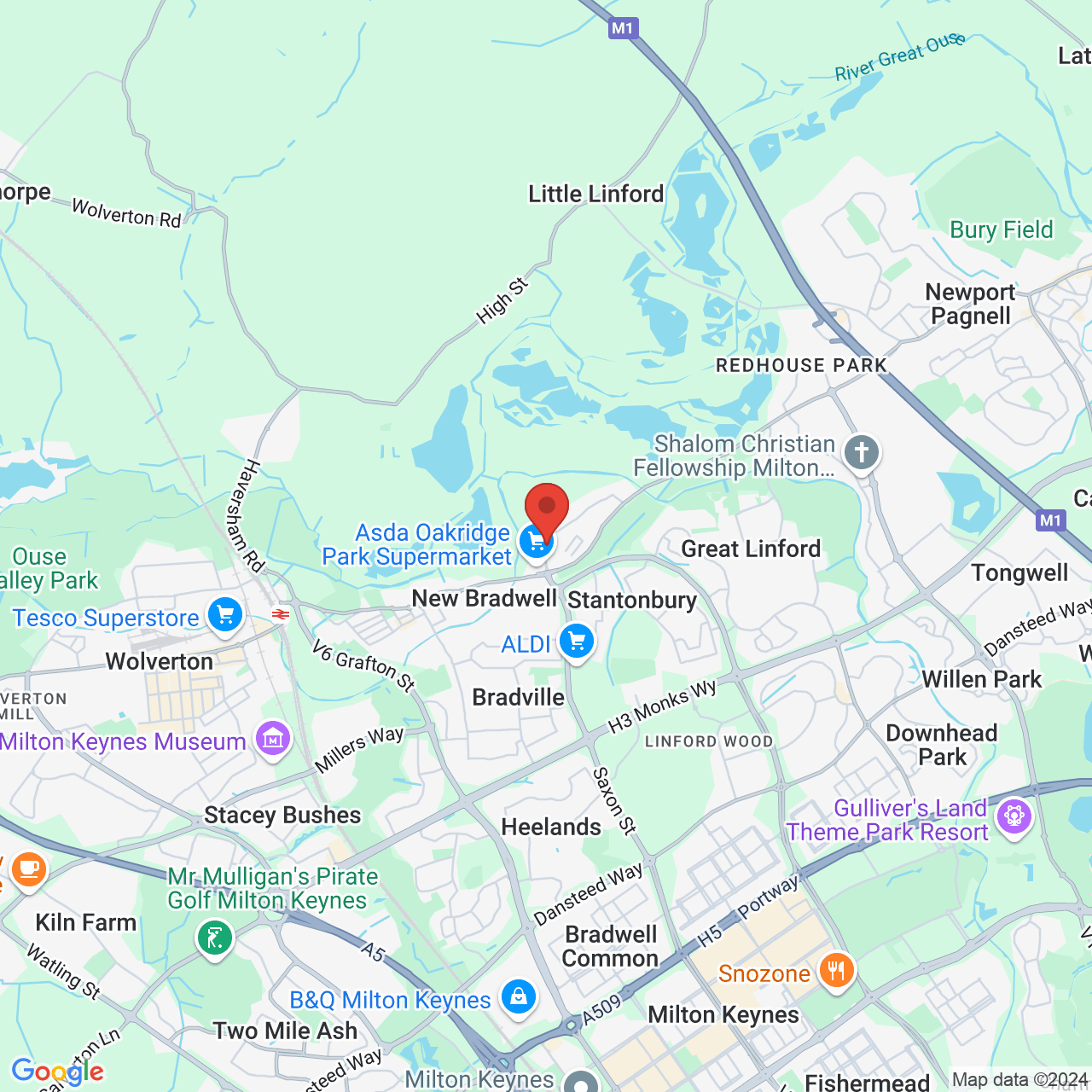 Map displaying vacancy location