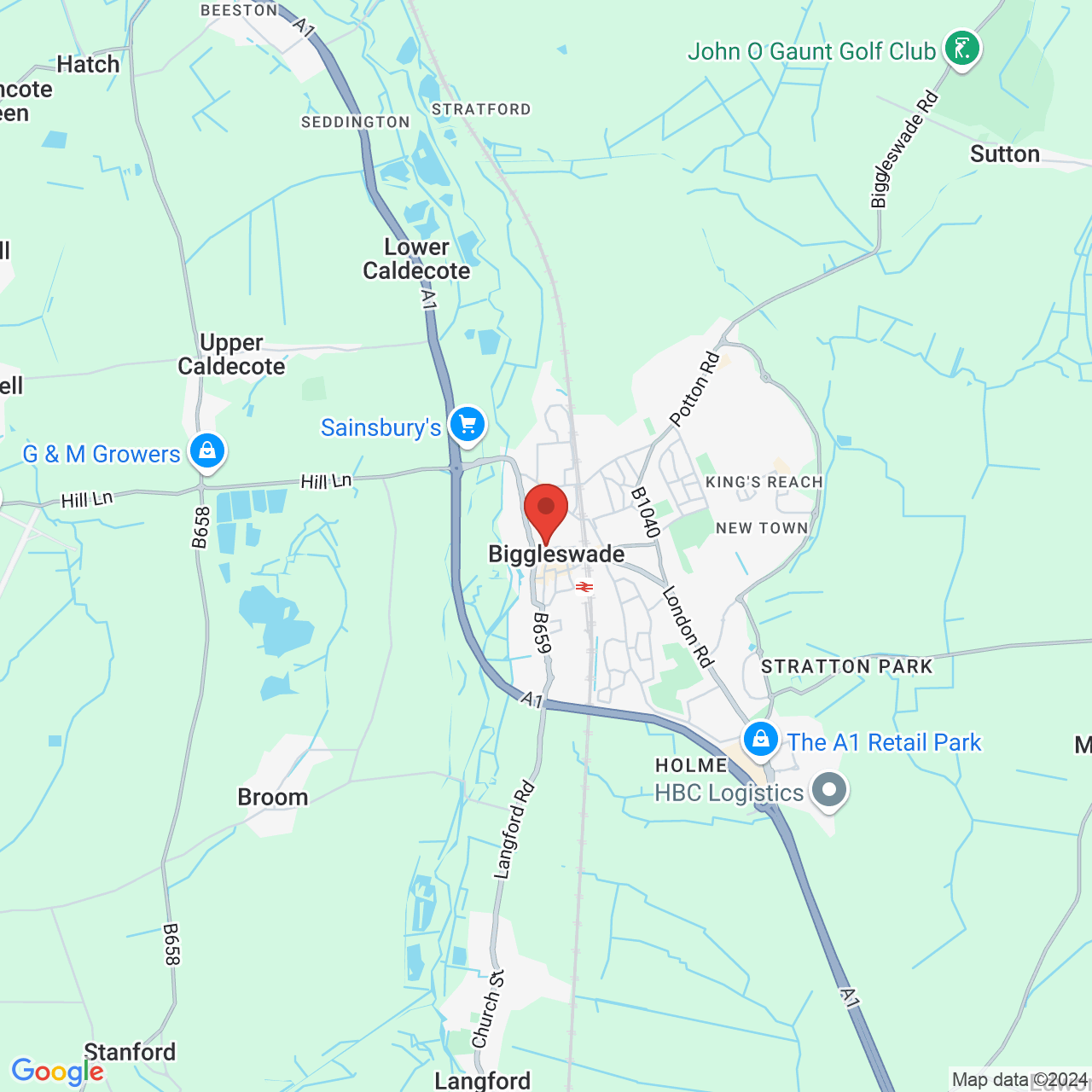 Map displaying vacancy location