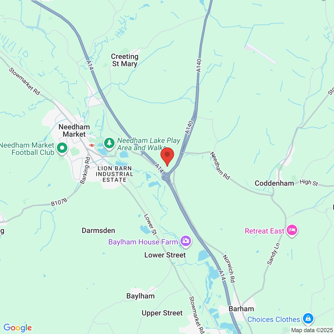 Map displaying vacancy location