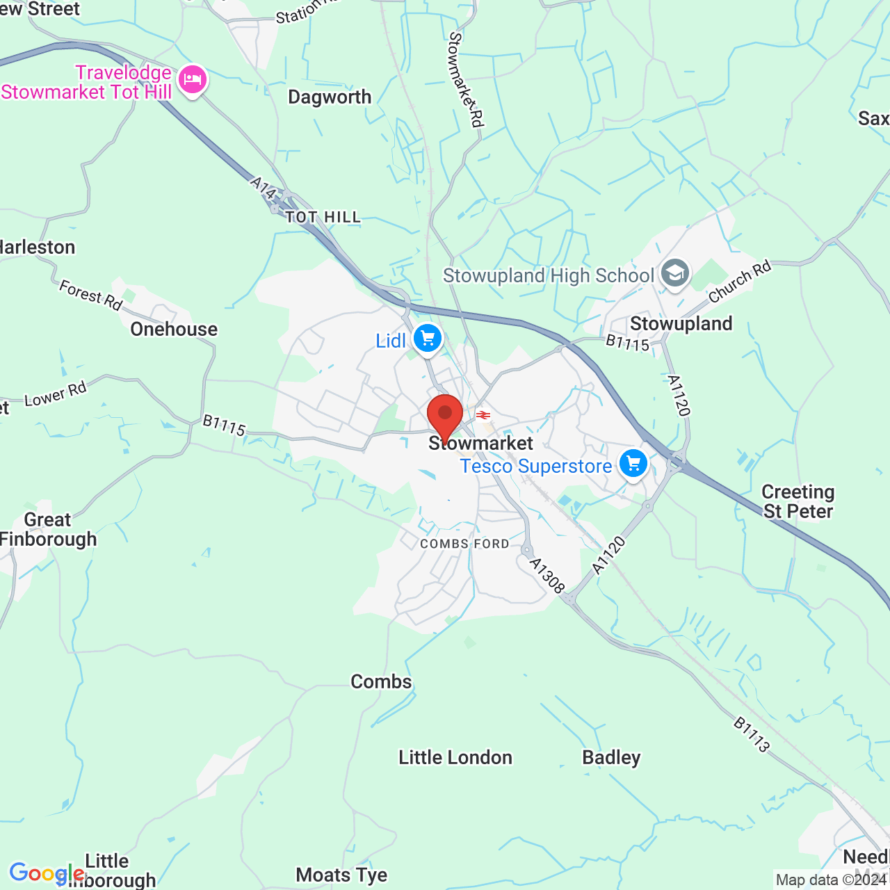 Map displaying vacancy location