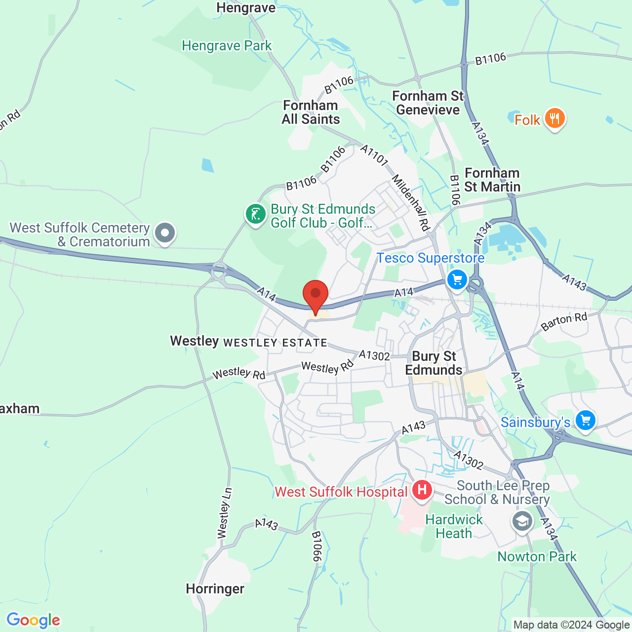 Map displaying vacancy location