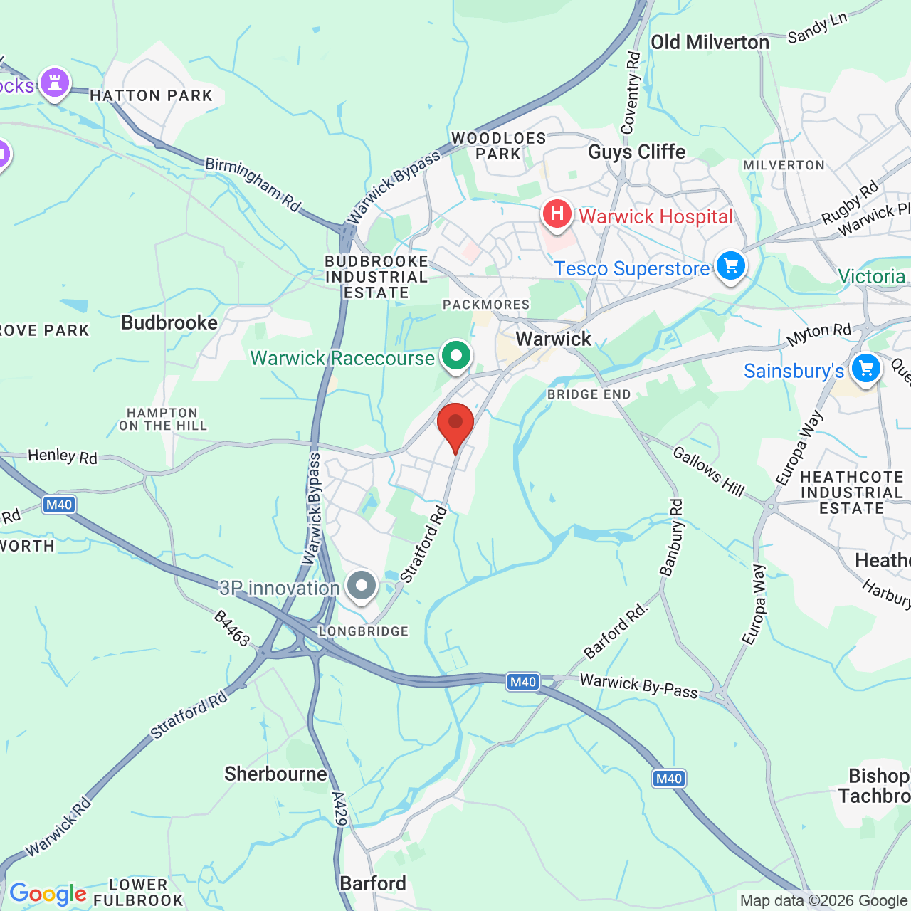 Map displaying vacancy location