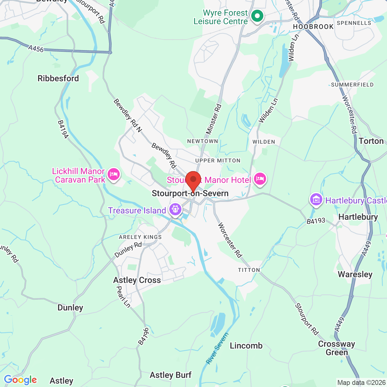 Map displaying vacancy location