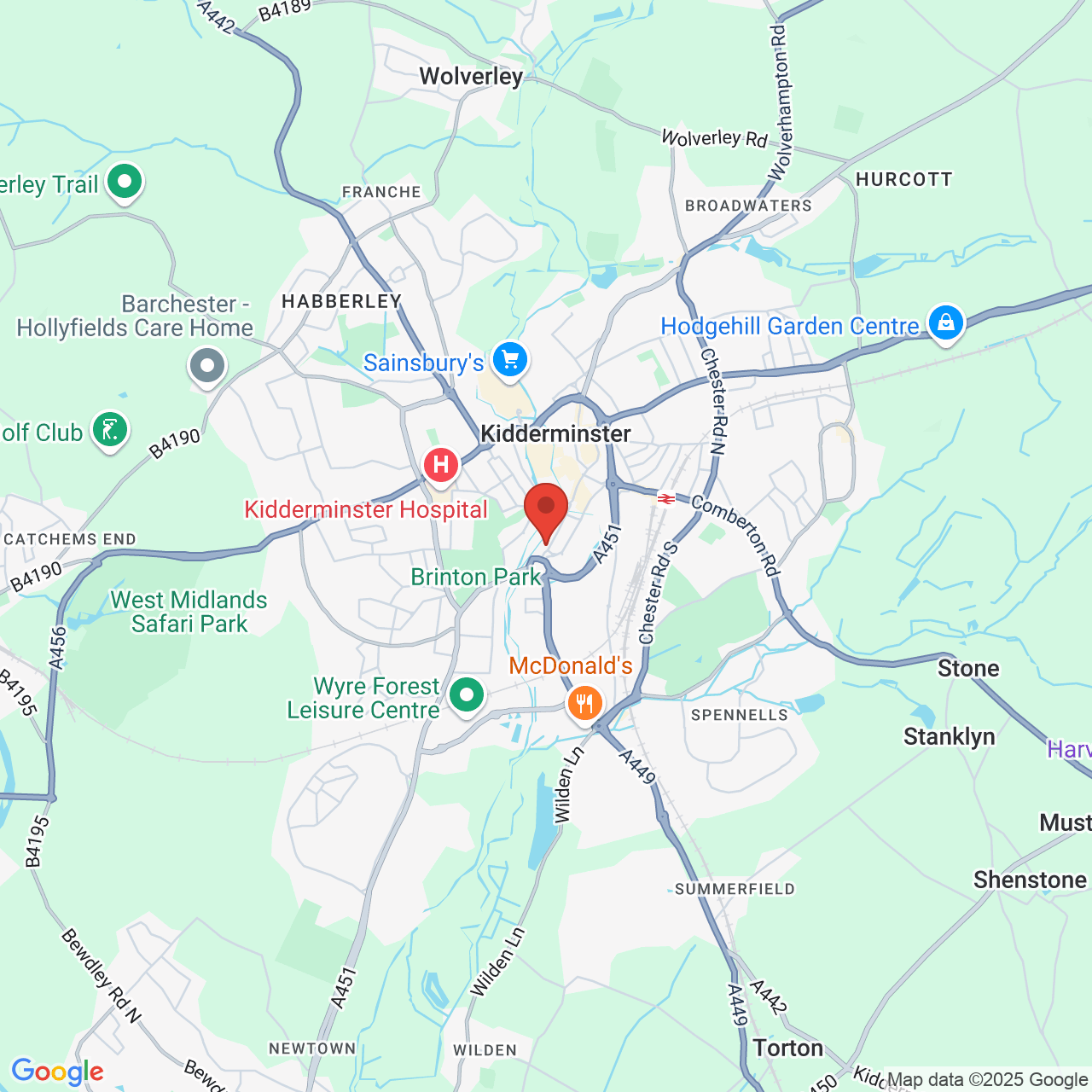 Map displaying vacancy location