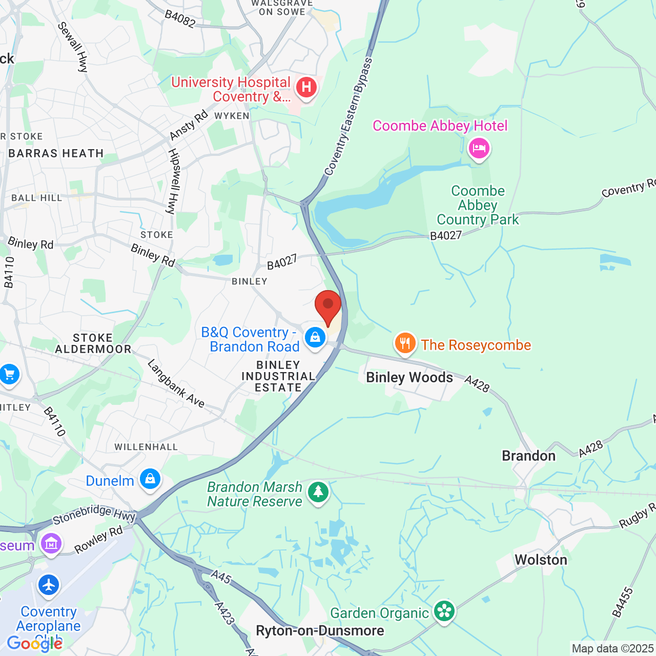 Map displaying vacancy location