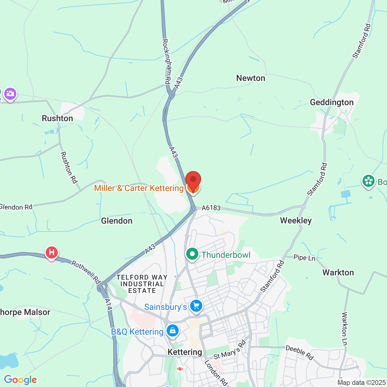 Map displaying vacancy location