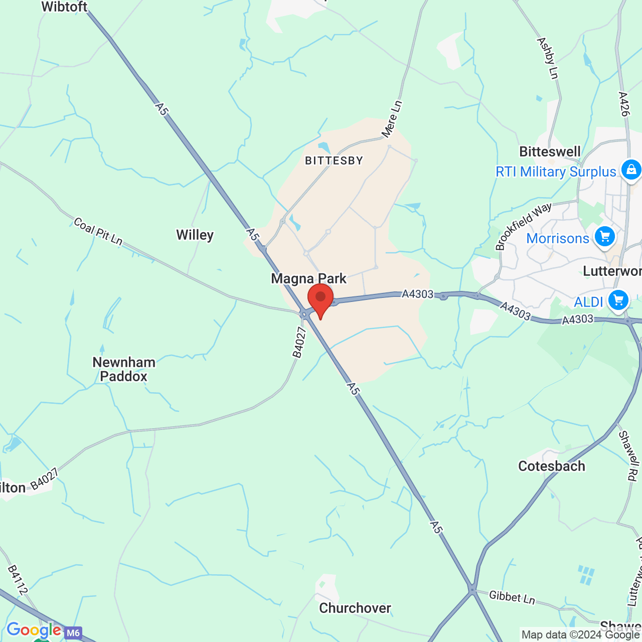 Map displaying vacancy location