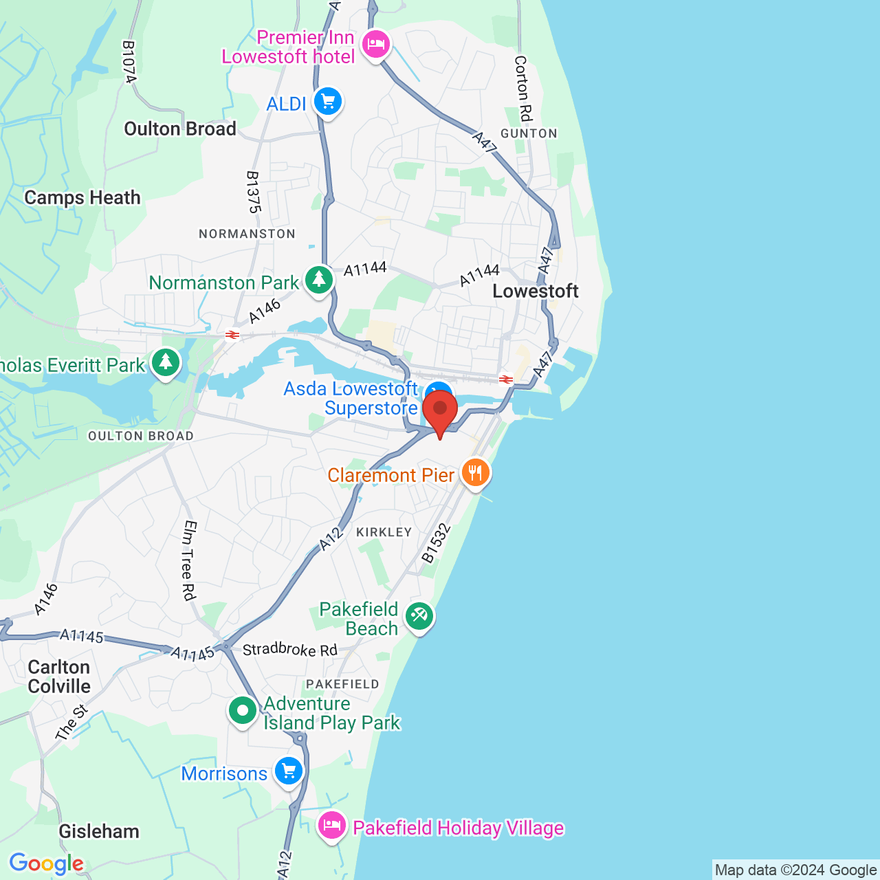 Map displaying vacancy location