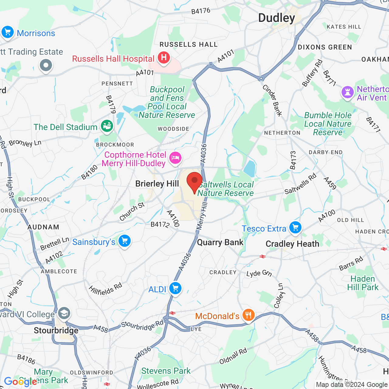 Map displaying vacancy location
