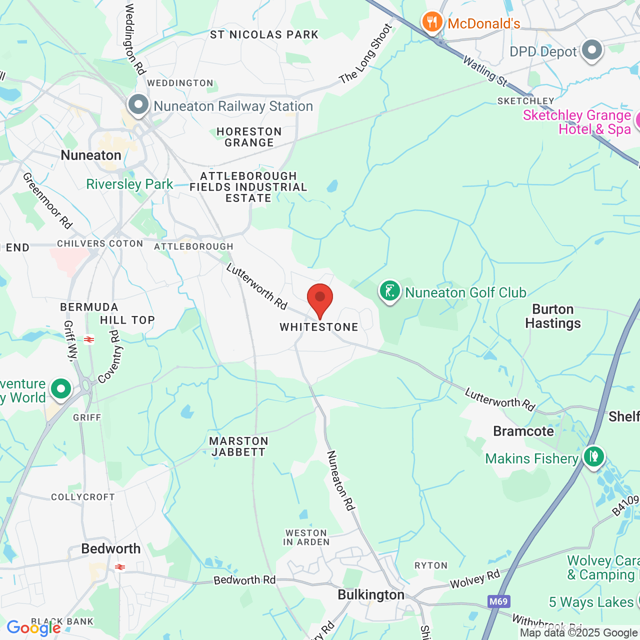 Map displaying vacancy location