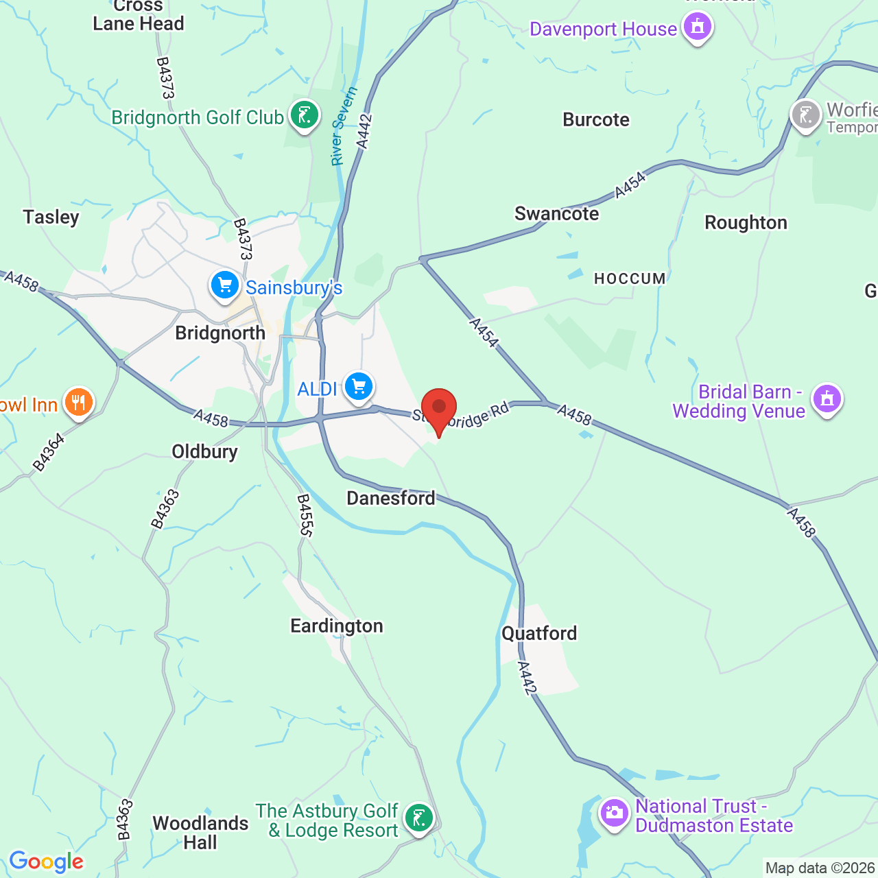 Map displaying vacancy location