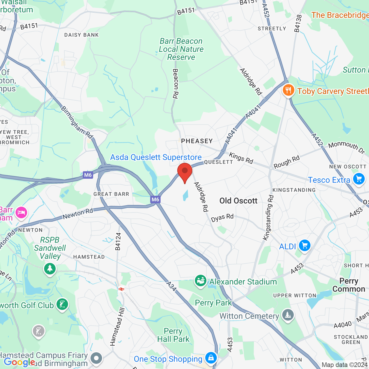 Map displaying vacancy location