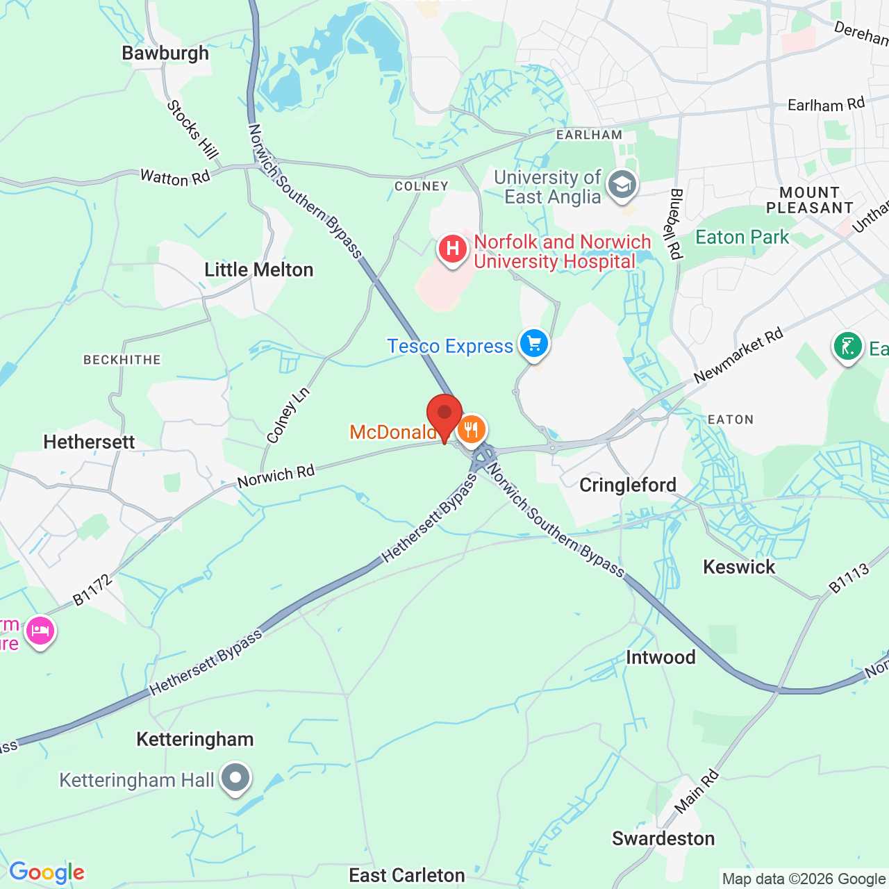 Map displaying vacancy location