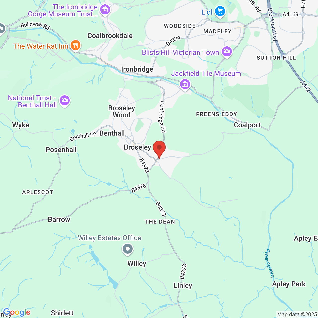 Map displaying vacancy location