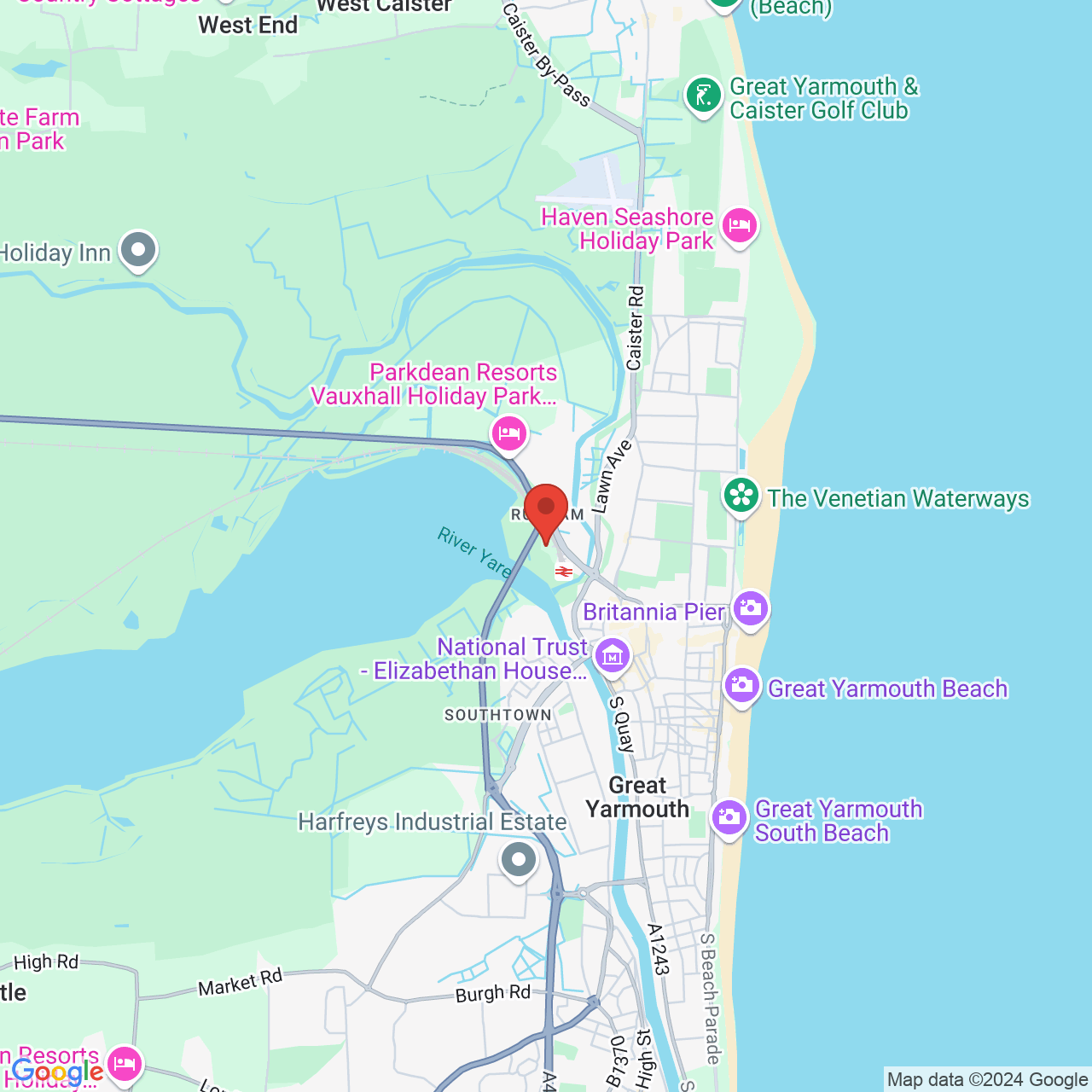 Map displaying vacancy location