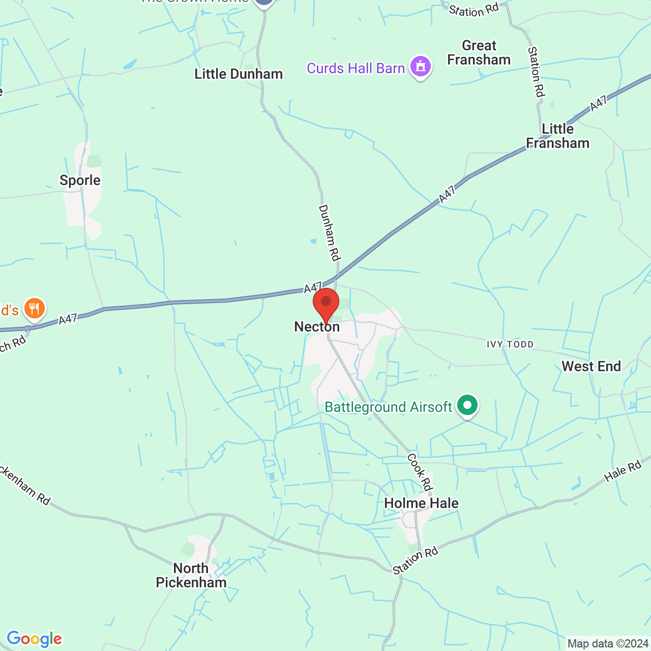 Map displaying vacancy location