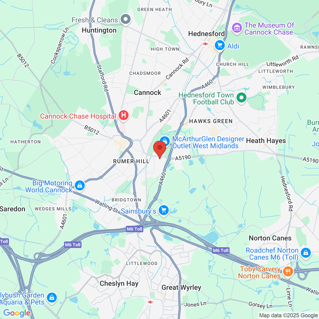 Map displaying vacancy location