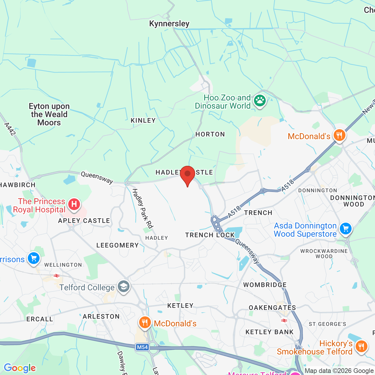 Map displaying vacancy location