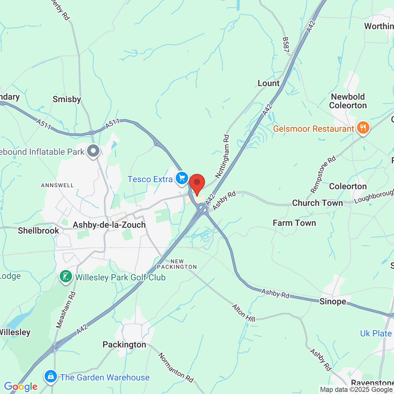 Map displaying vacancy location