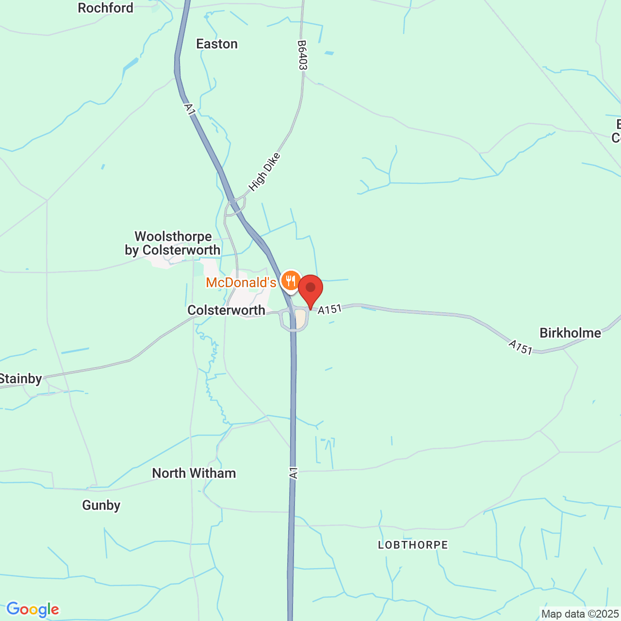 Map displaying vacancy location