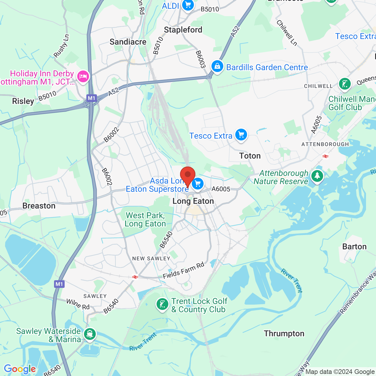 Map displaying vacancy location