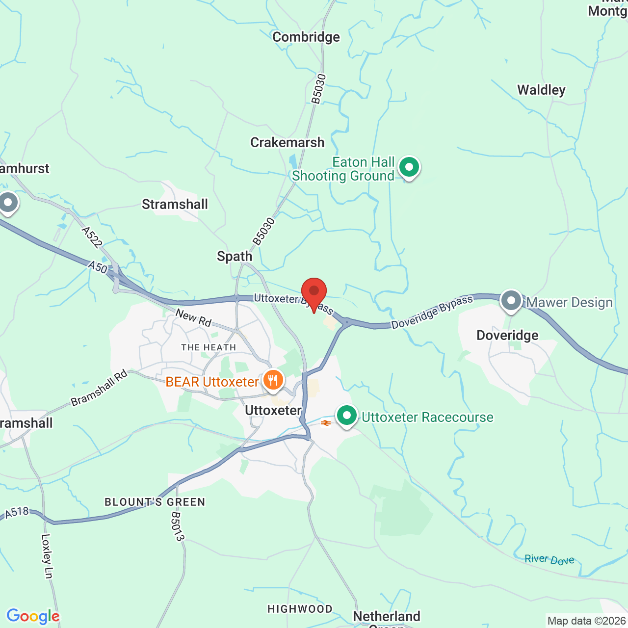 Map displaying vacancy location