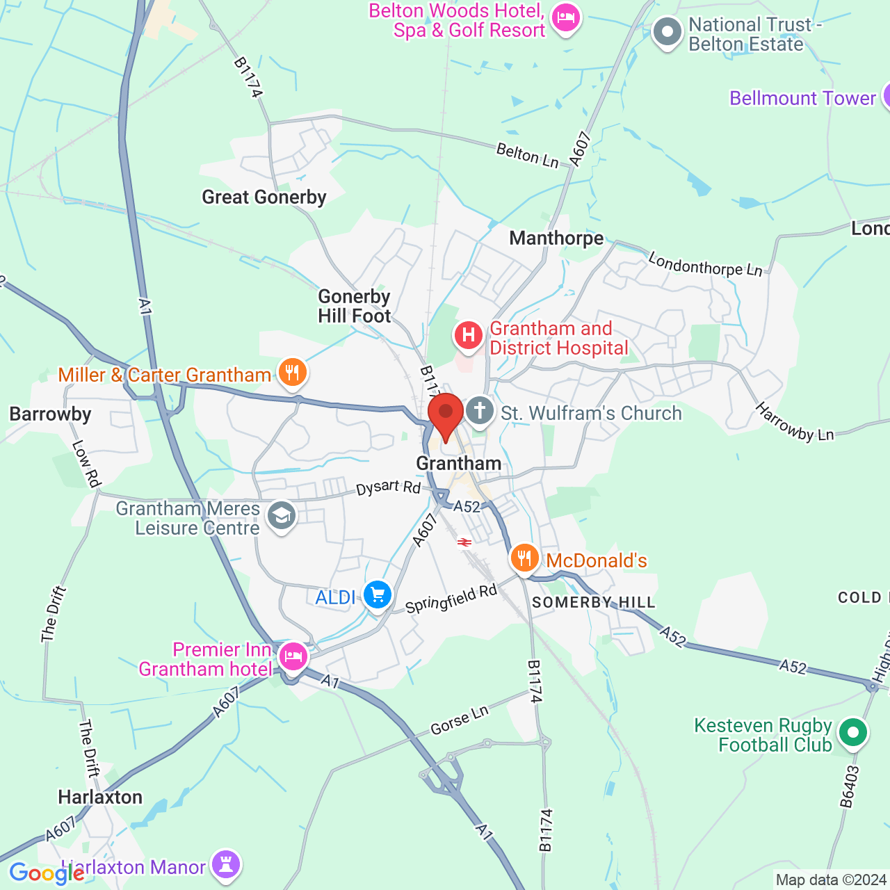 Map displaying vacancy location