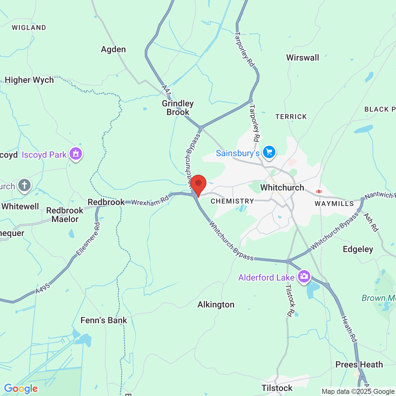 Map displaying vacancy location