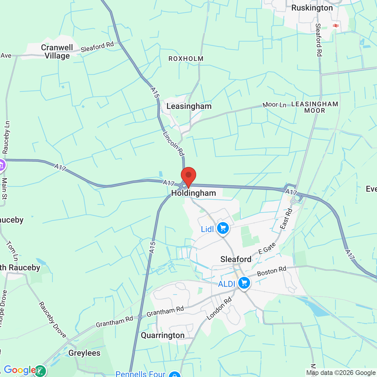 Map displaying vacancy location