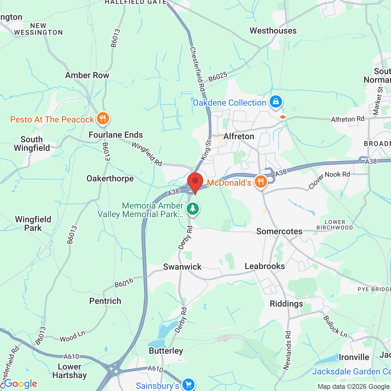 Map displaying vacancy location