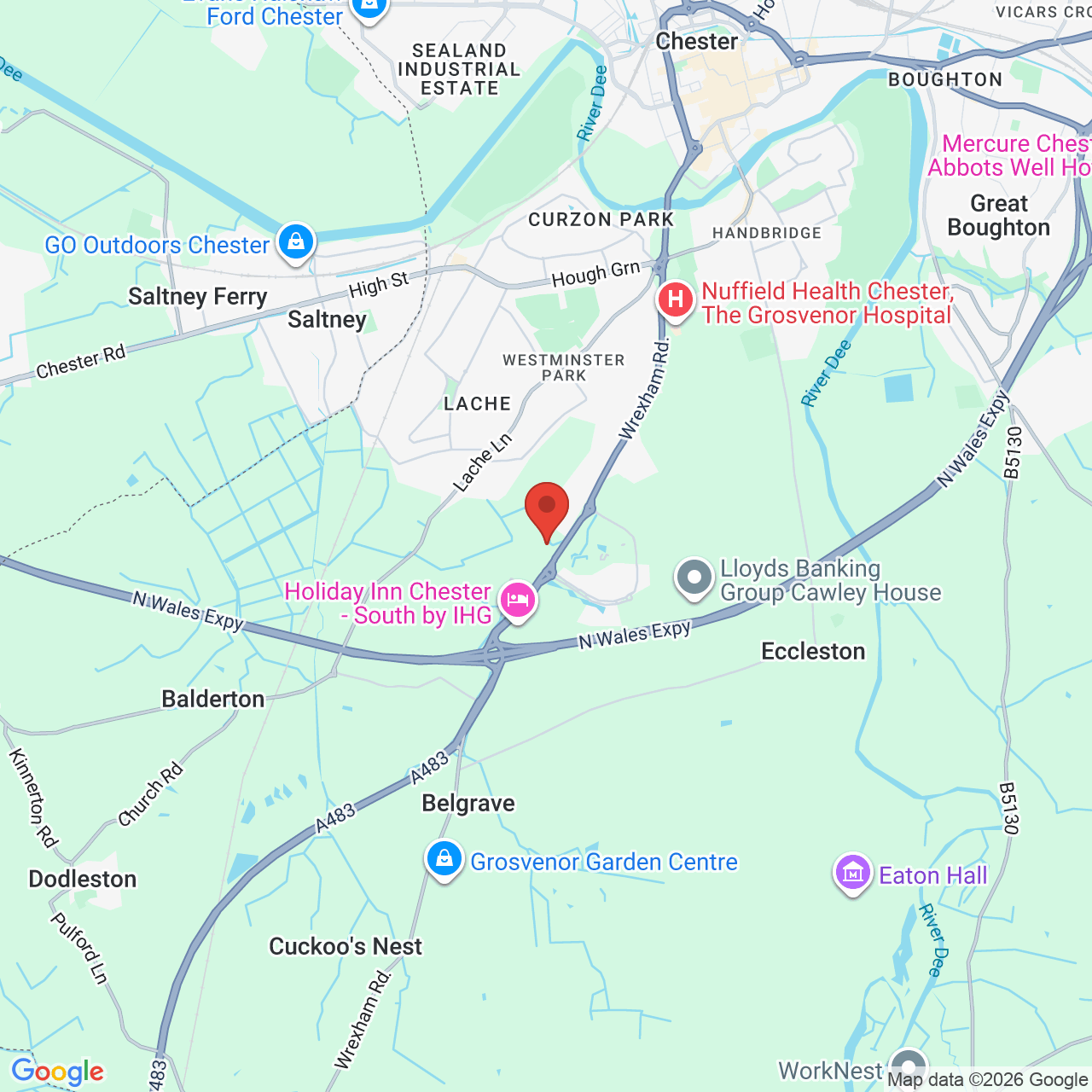 Map displaying vacancy location