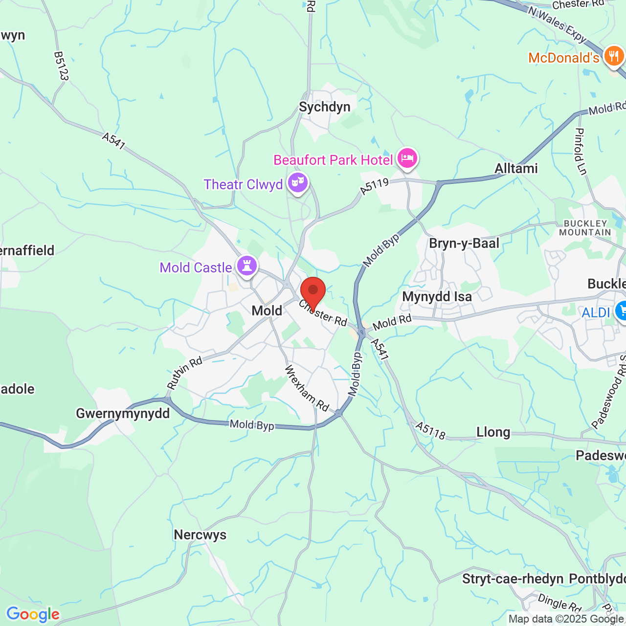 Map displaying vacancy location