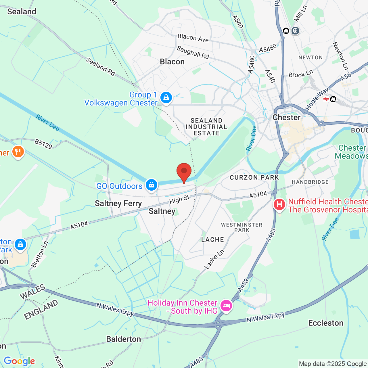 Map displaying vacancy location