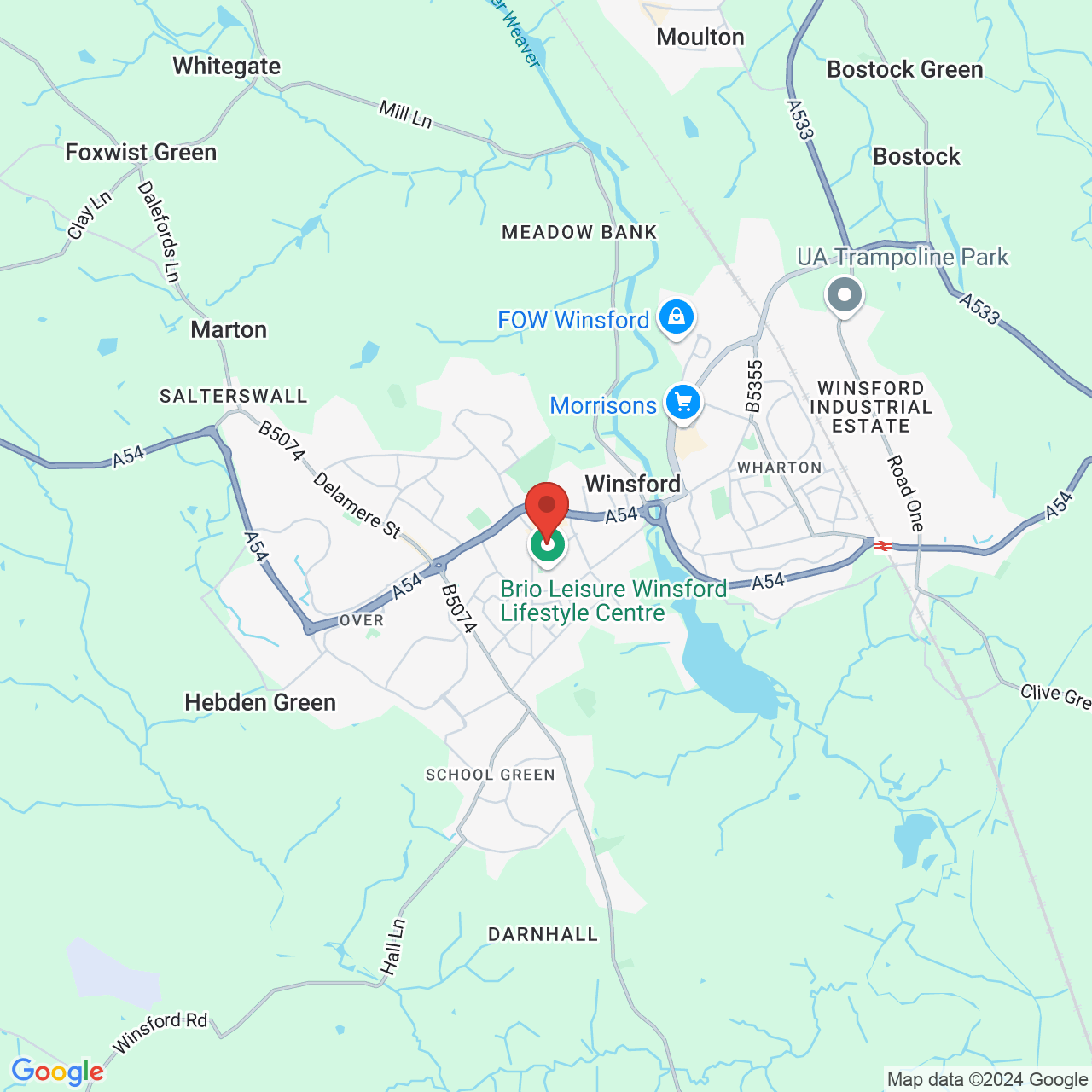 Map displaying vacancy location