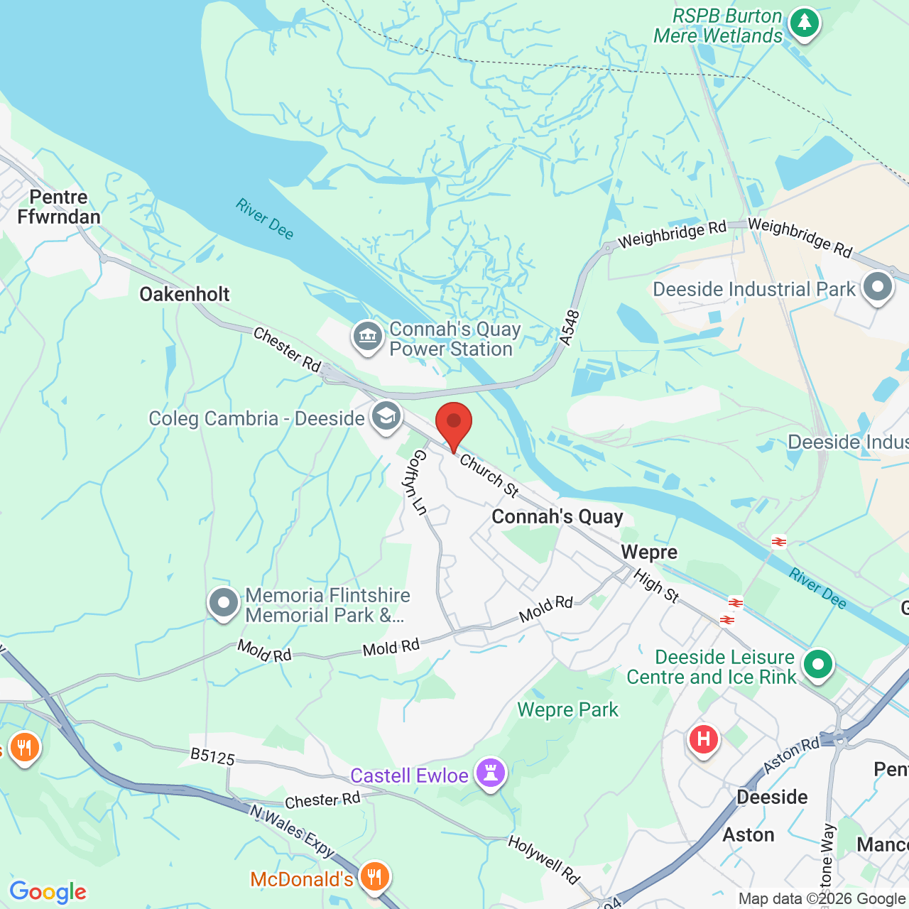 Map displaying vacancy location