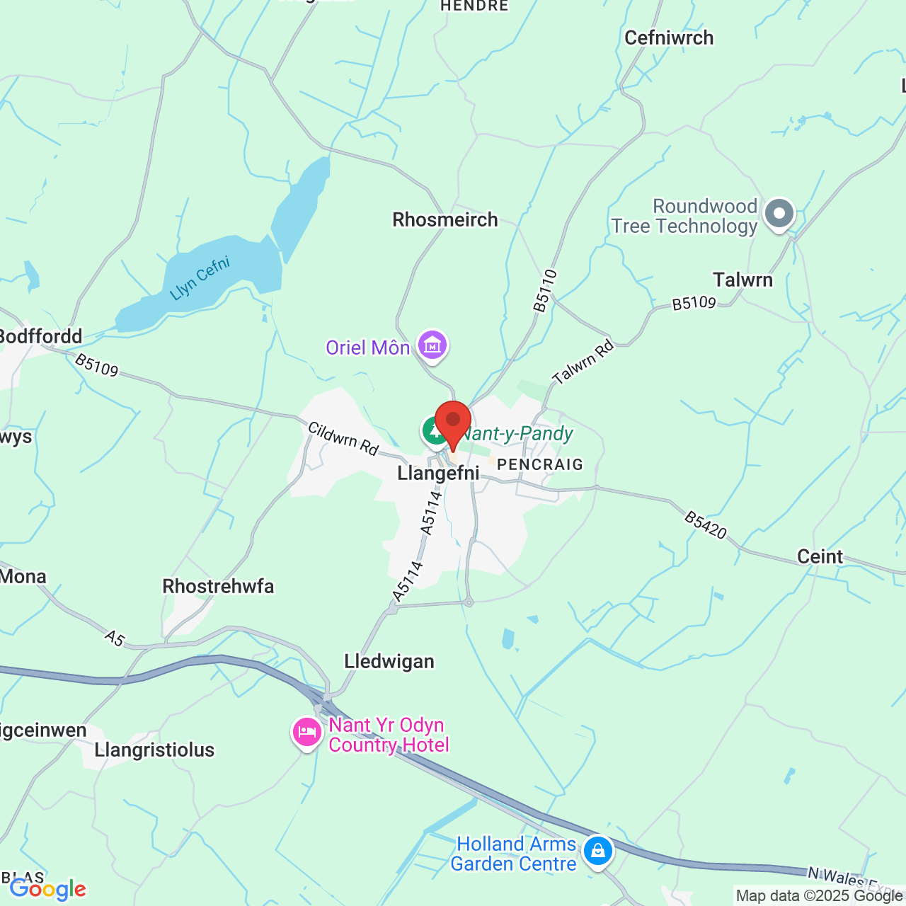 Map displaying vacancy location