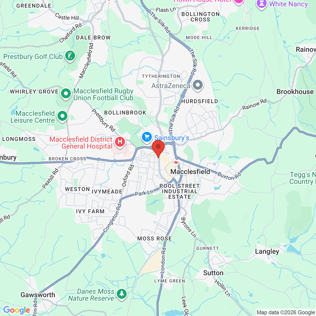 Map displaying vacancy location