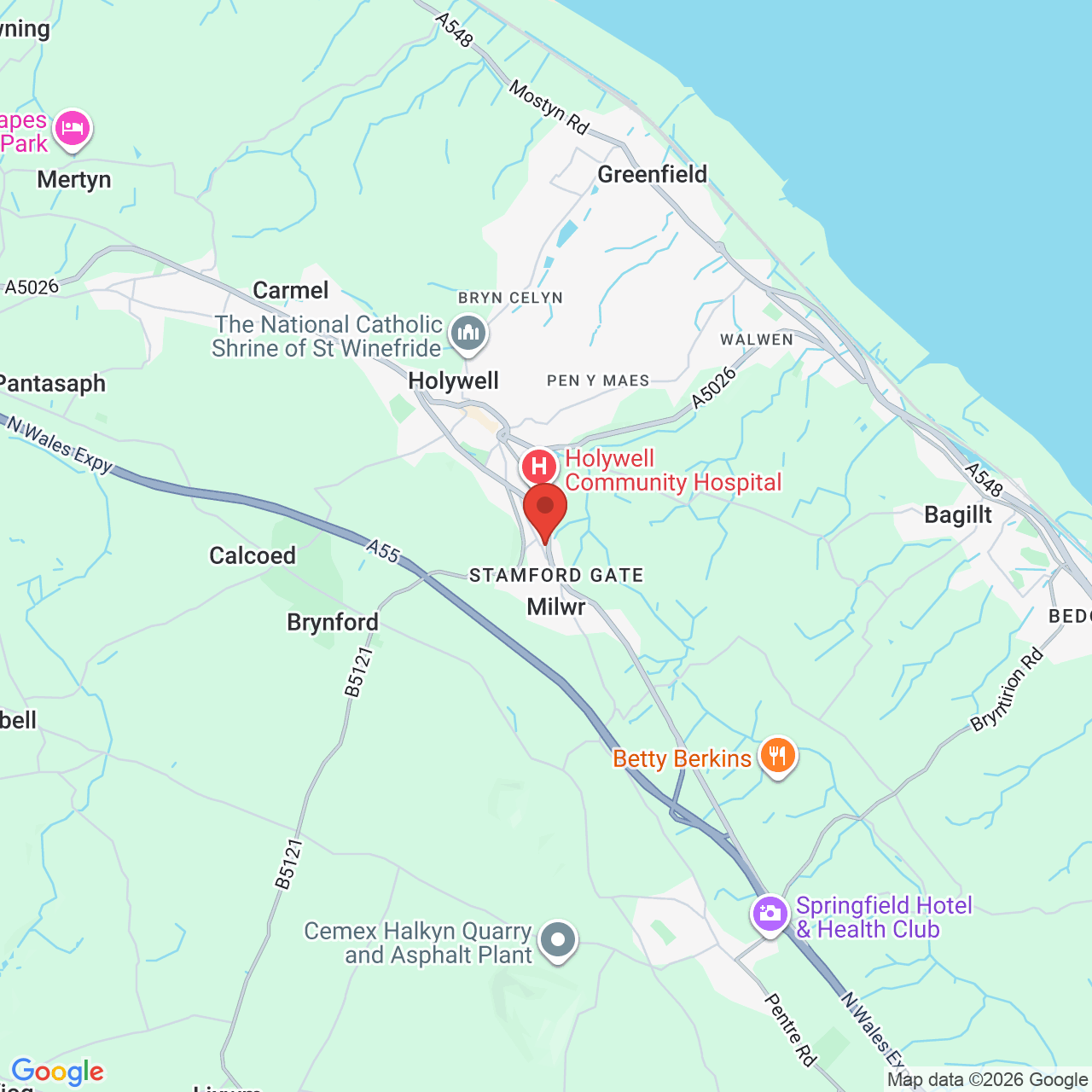 Map displaying vacancy location