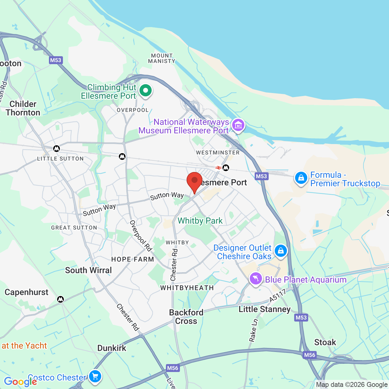 Map displaying vacancy location