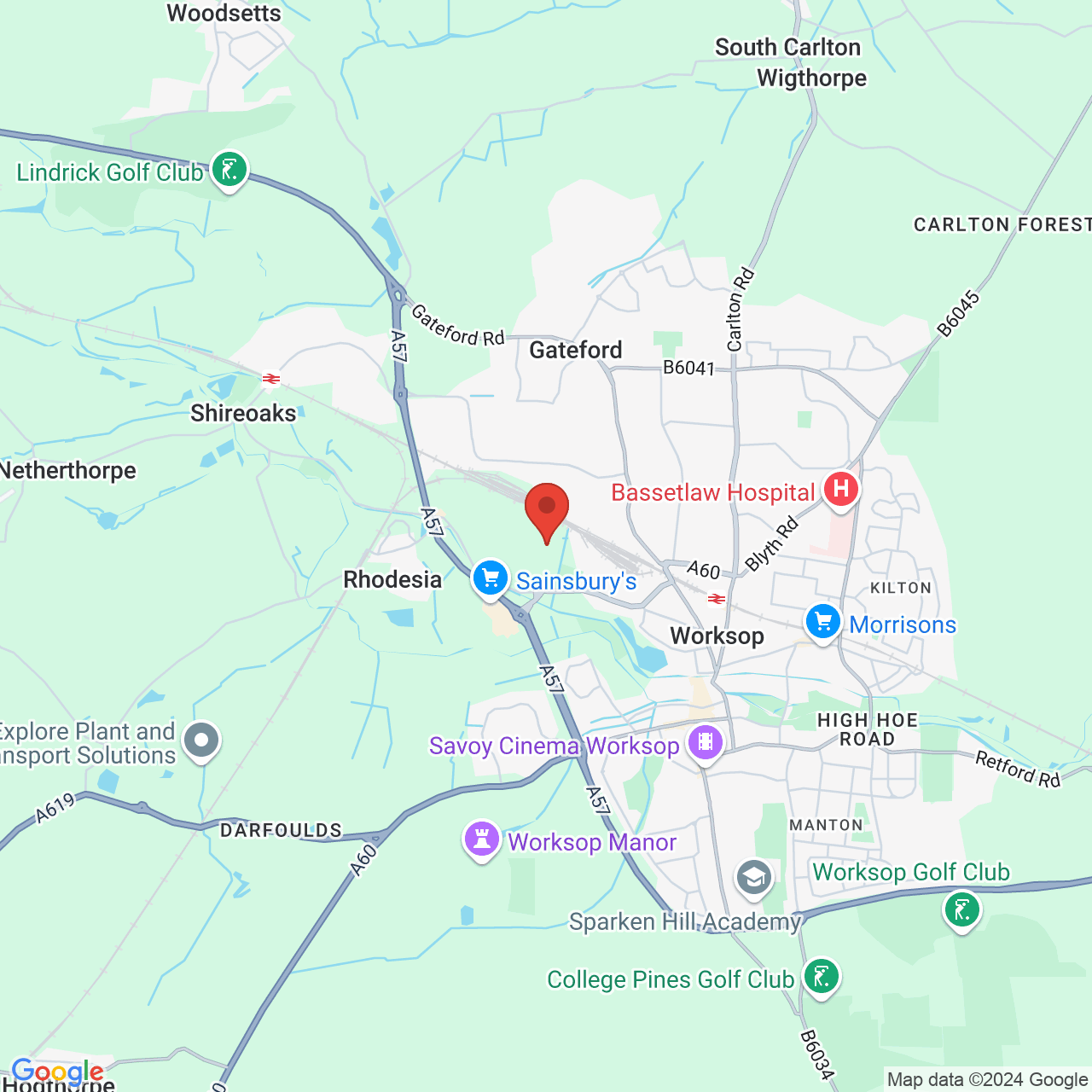 Map displaying vacancy location